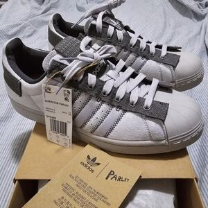 Adidas Superstar Parley GX6986 Adicolor Gray Men 8 New Suede Boost